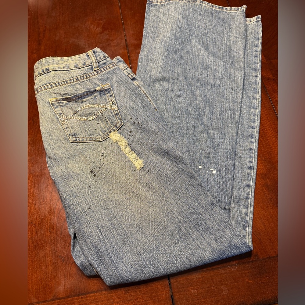 Restock! Y2K paint splatter dead stock jeans